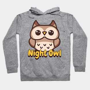 I'm a Night Owl! Cute owl Cartoon Hoodie